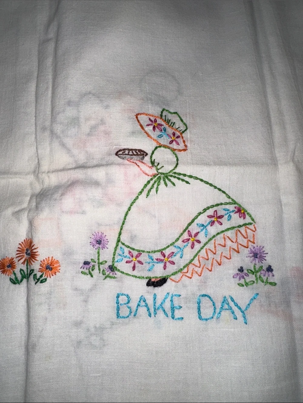 Vintage Embroidered Day-of-Week Kitchen Towels - 5